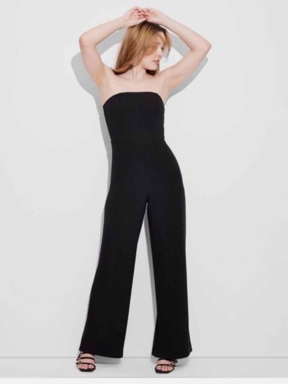 wild fable Strapless Wide-Leg Jumpsuit in Black